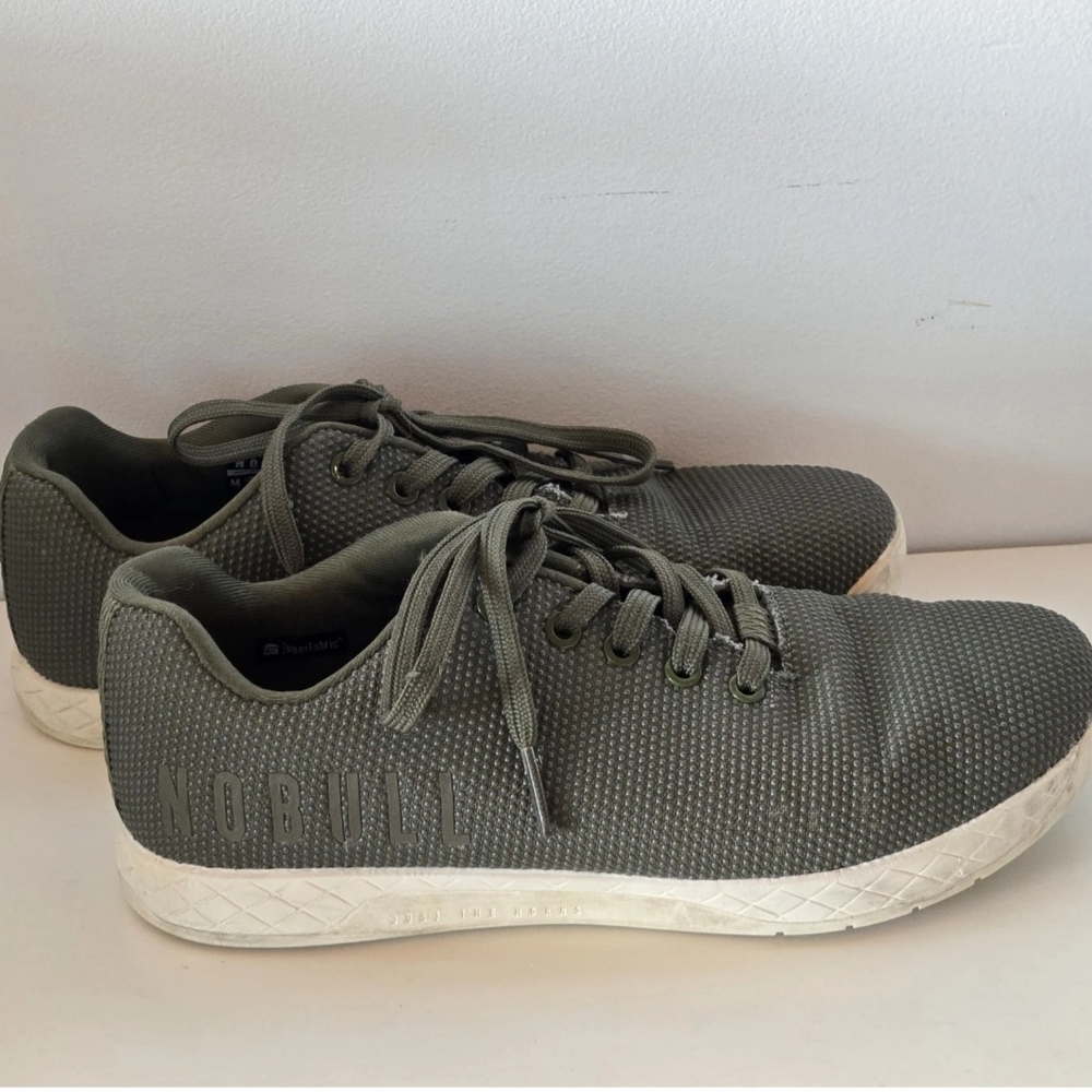 Nobull Outwork Trainer Sneakers Men's Size 8.5 SuperFabric Shoes Olive Green EUC